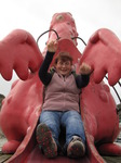 SX09924 Jenni on Dragon slide on Mumbles pier.jpg